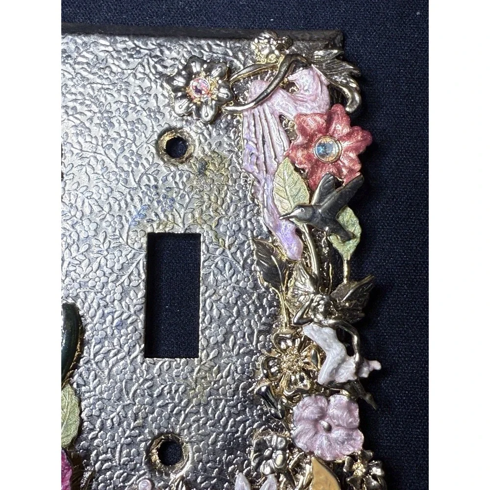 Kirks Folly Outlet Cover Fairy Gold Tone Fairies Nymph Sprite Floral Home Decor